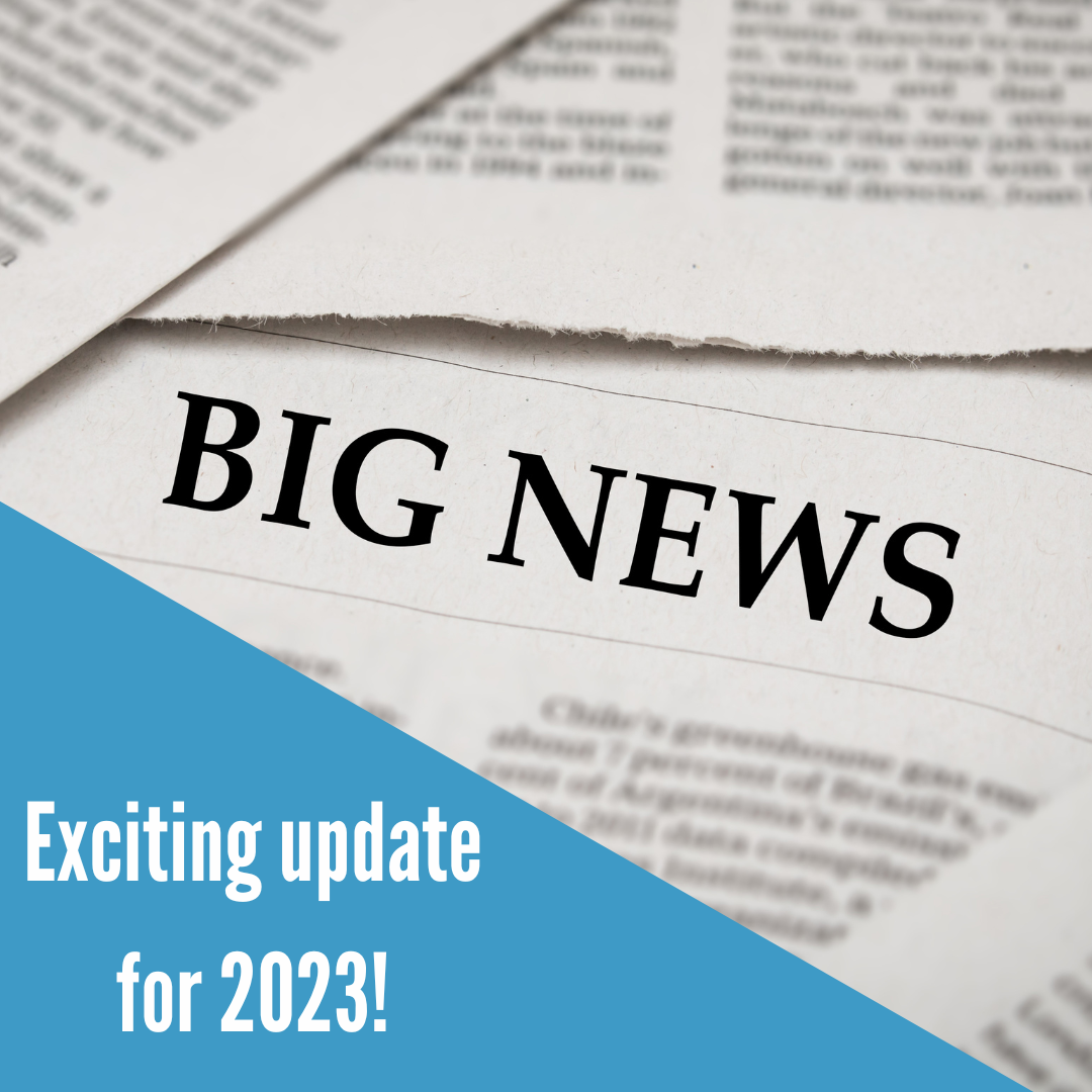 newspaper big news blue triangle